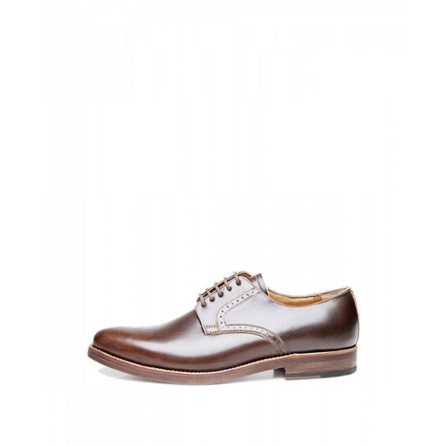 Herren Heinrich Dinkelacker Businessschuhe | Businessschuhe Derby Milano Plain C Cordovan