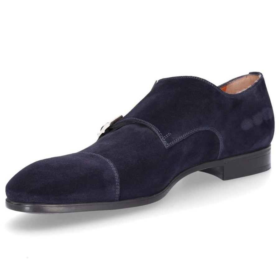 Herren Santoni Businessschuhe | Monk Schuhe 14549 Veloursleder