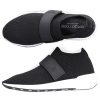 Damen Sergio Rossi Sneaker | Slip Ons Sr1Nylon Stretch Logo Schwarz