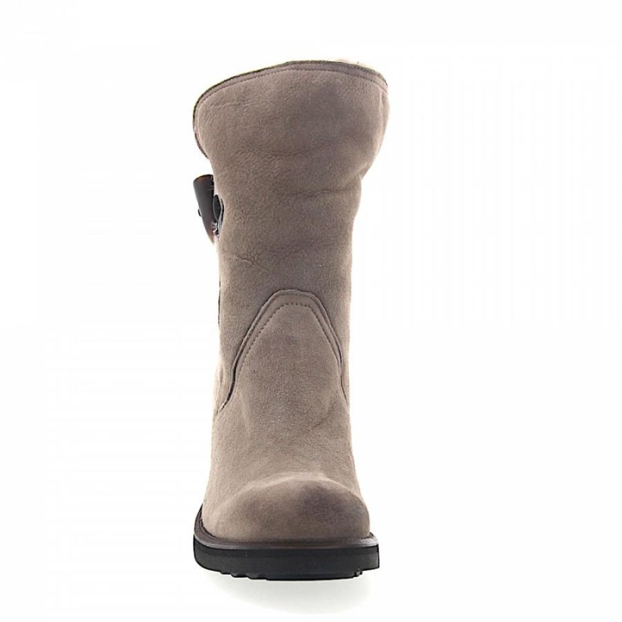 Damen ROSS B. Stiefel | Stiefel Kalbslederlammfell Finished Grau