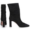 Damen Aquazzura Stiefeletten | Klassische Stiefeletten Manzoni 85 Veloursleder