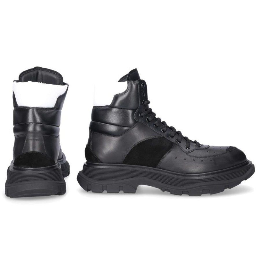 Herren Alexander McQueen Stiefel | Schnurboots Whrh6 Kalbsleder