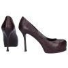 Damen Saint Laurent Pumps | Pumps Tribute Kalbsleder Krokodillederpragung Bordeaux