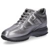 Damen Hogan Sneaker | Sneaker Low Kalbsleder Logo Silber