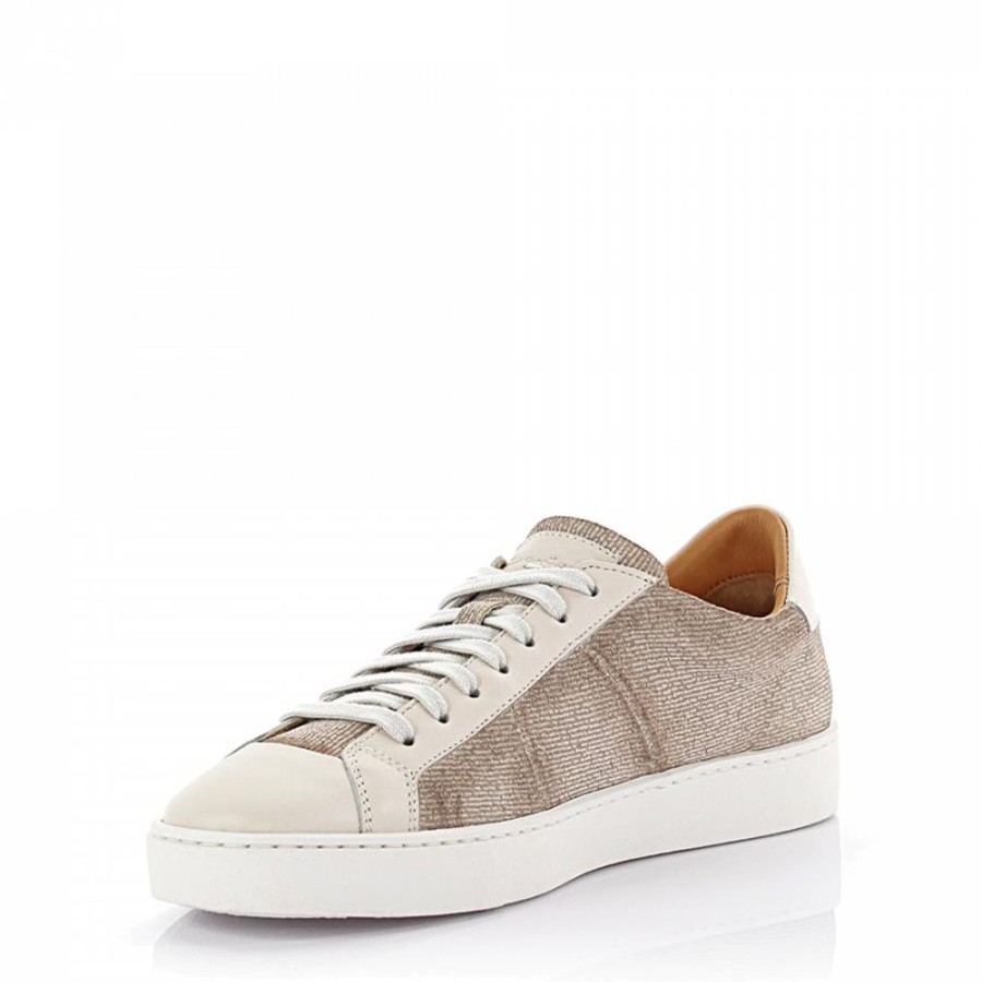 Damen Santoni Sneaker | Sneaker Low 60000 Veloursleder Grau Taupe