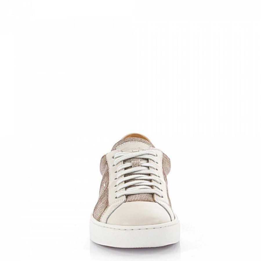 Damen Santoni Sneaker | Sneaker Low 60000 Veloursleder Grau Taupe