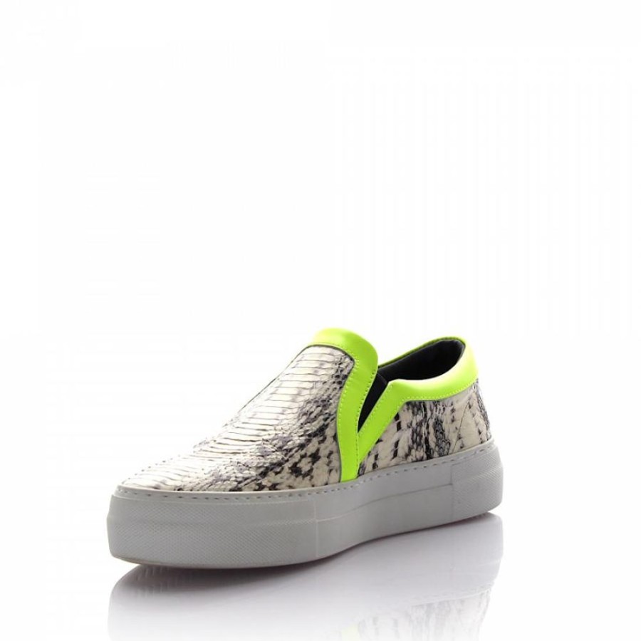 Damen Philipp Plein Sneaker | Slip Ons Kalbslederpragung Gelb Weis