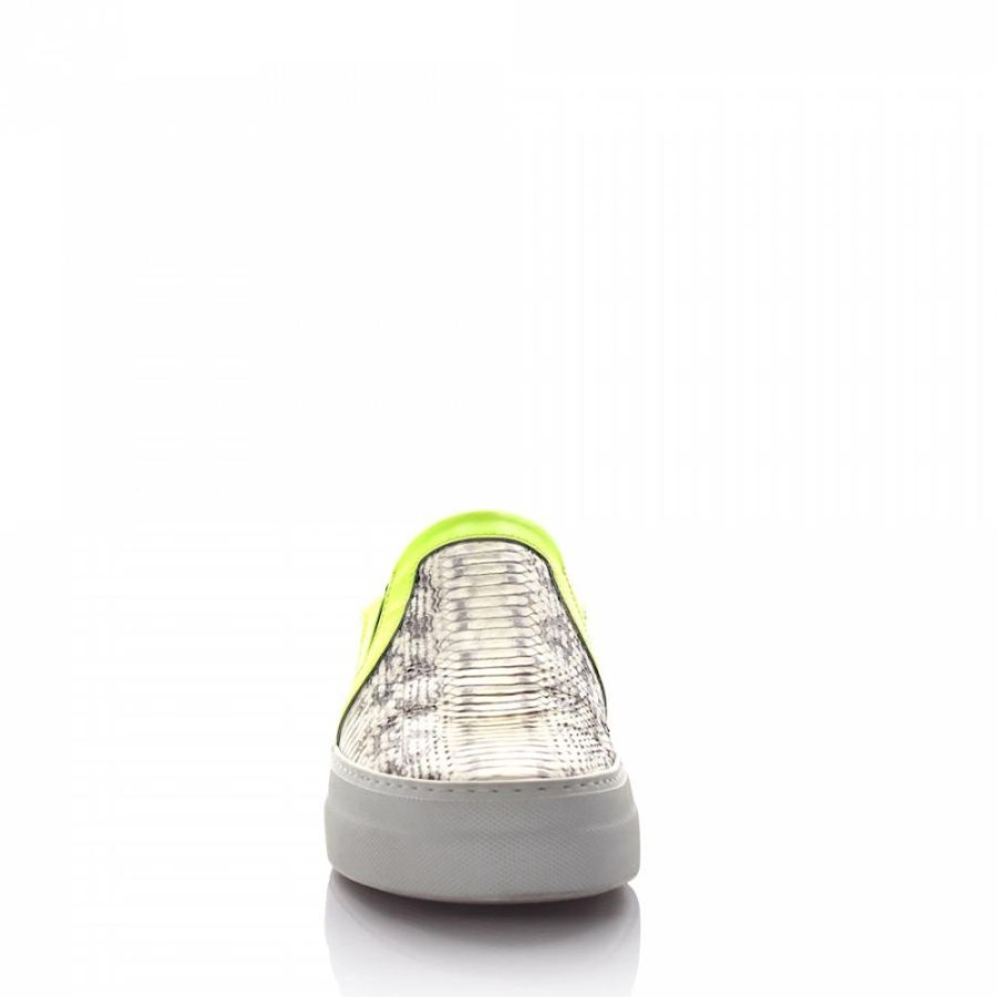 Damen Philipp Plein Sneaker | Slip Ons Kalbslederpragung Gelb Weis