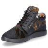 Herren Giuseppe Zanotti Sneaker | Sneaker High Runnerlogo Schwarz Olive