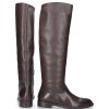 Damen Guglielmo Rotta Stiefel | Stiefel 5938A Kalbsleder Logo Braun