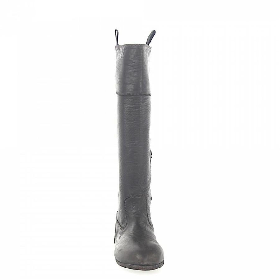 Damen Pantofola d'oro Stiefel | Stiefel Kalbslederfinished Used Dunkelbraun