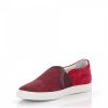 Damen Lanvin Sneaker | Slip-On Sneaker Leder Veloursleder Rot