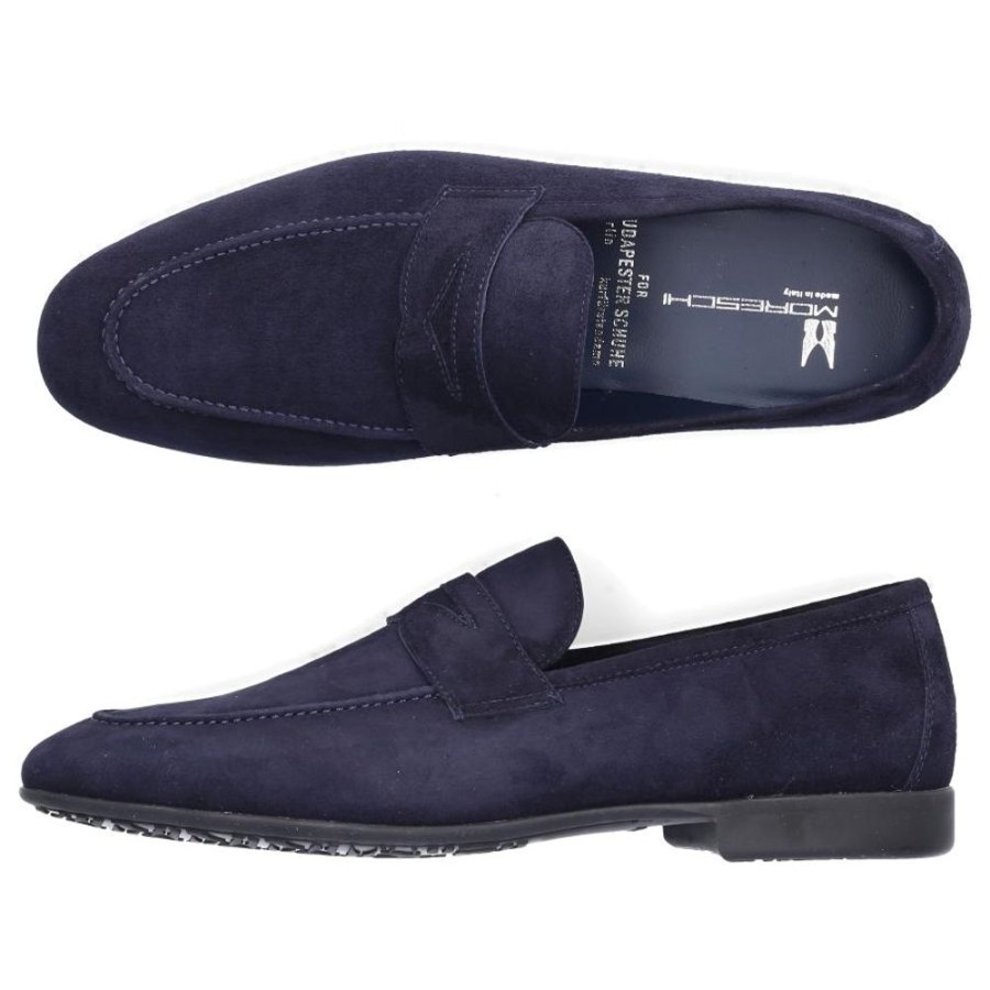 Herren Moreschi Businessschuhe | Loafer 042173 Veloursleder