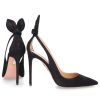 Damen Aquazzura Pumps | Pumps Bow Tie 105 Veloursleder