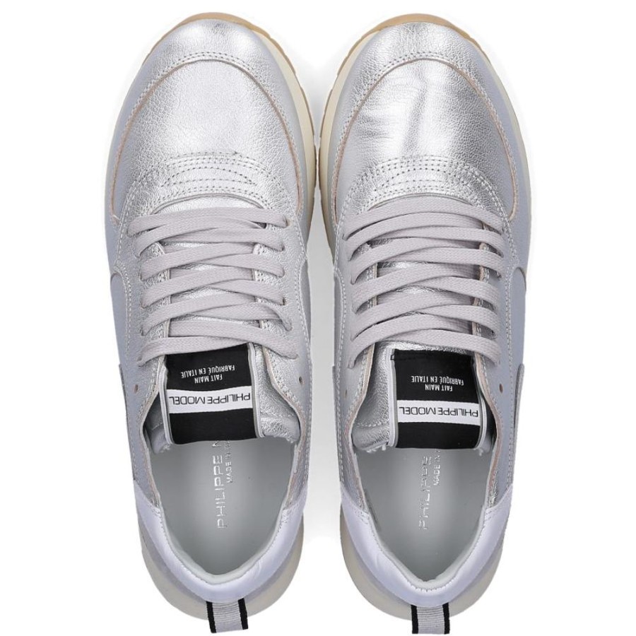 Damen Philippe Model Sneaker | Sneaker Low Montecarlokalbslederlogo Silber