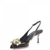 Damen Dolce & Gabbana Pumps | Slingpumps Kristallverzierung Print Schwarz Weis Grun