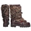 Damen Truman's Stiefel | Stiefel 9006 Kalbsleder Lammfell Braun