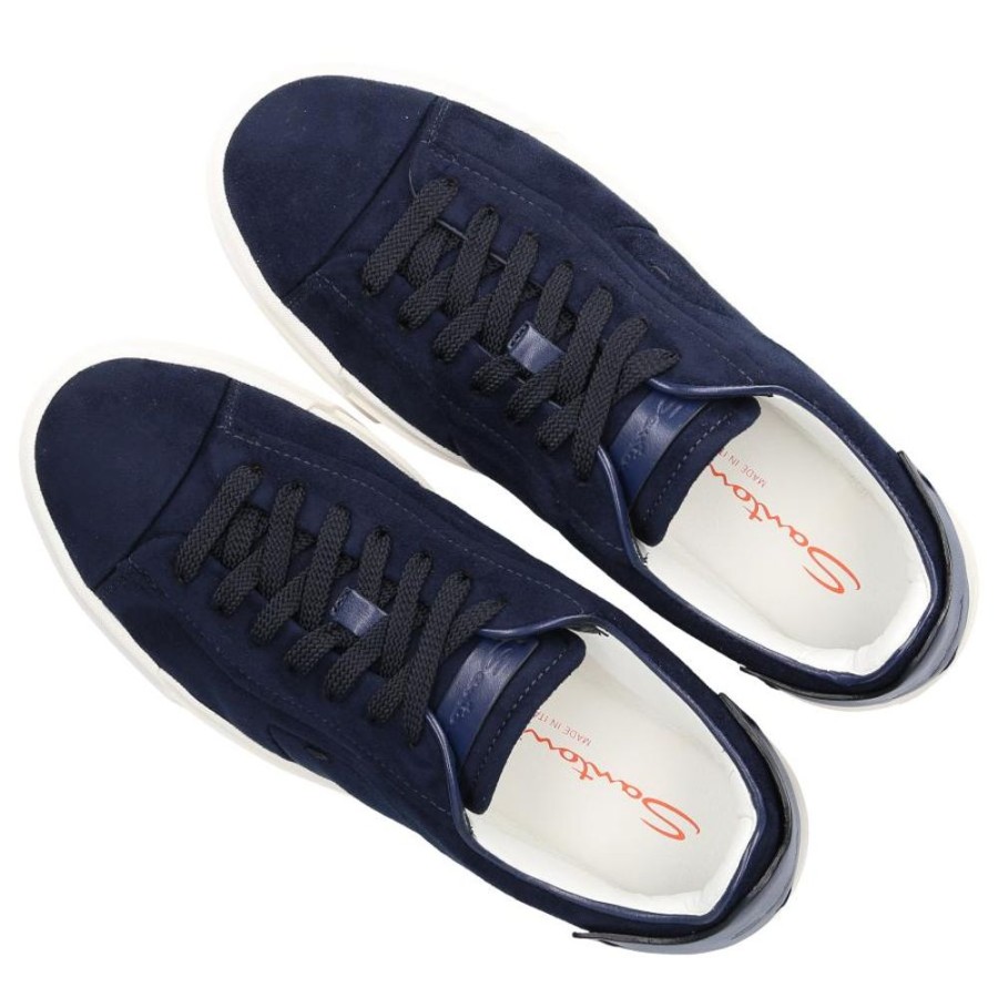 Herren Santoni Sneaker | Sneaker Low 21910 Veloursleder