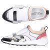 Damen Sergio Rossi Sneaker | Slip Ons Sr1 Runningkalbsledercrinkled Logo Altrosa Beige Silber Weis