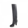 Damen Sergio Rossi Stiefel | Stiefel Schwarz Glattleder Schwarz