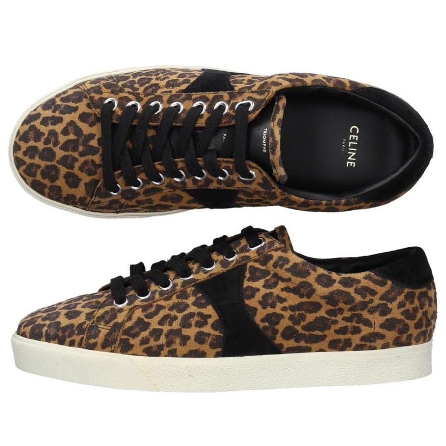 Damen Celine Sneaker | Sneaker Low Troll Veloursleder Leo Print Leopard