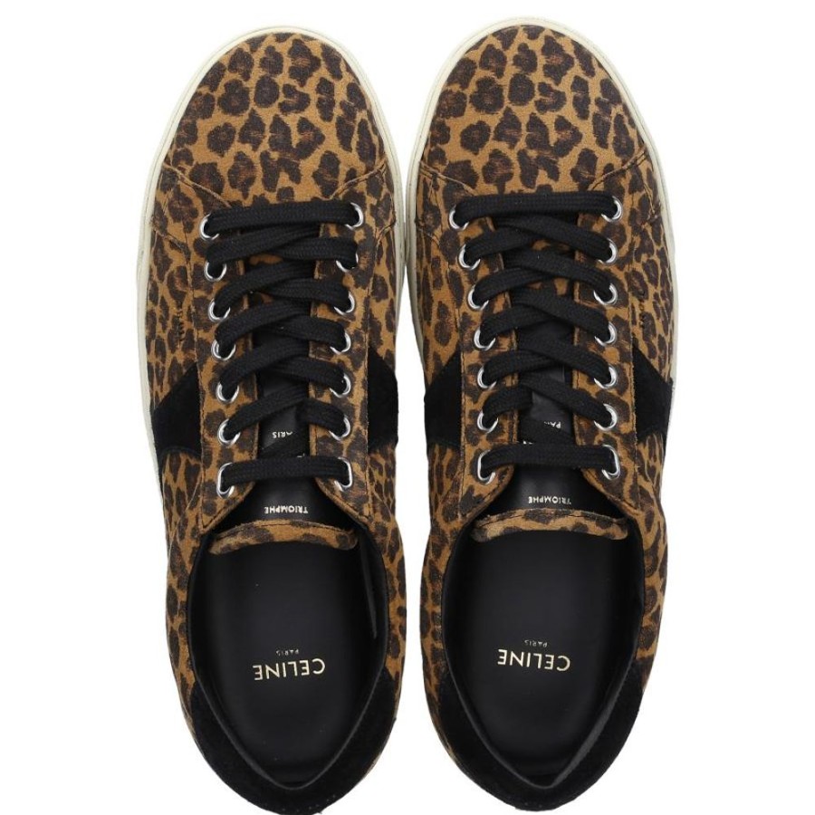 Damen Celine Sneaker | Sneaker Low Troll Veloursleder Leo Print Leopard