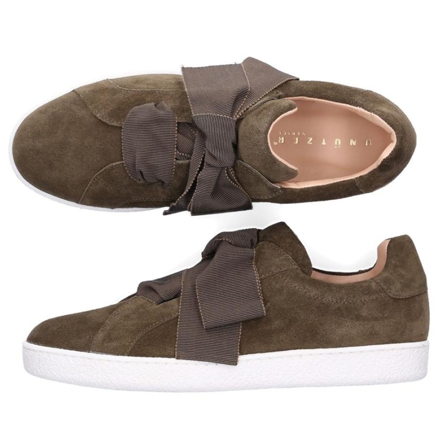 Damen Unützer Sneaker | Sneaker Low 8254Veloursleder Khaki