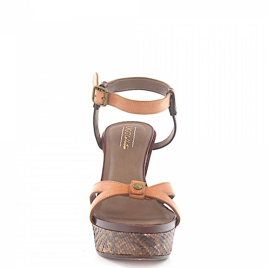 Damen UGG Sandalen | Sandalen Pythonleder Braun