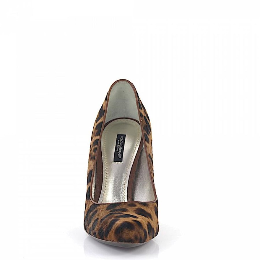 Damen Dolce & Gabbana Pumps | Pumps Pony Leo Print Beige Braun