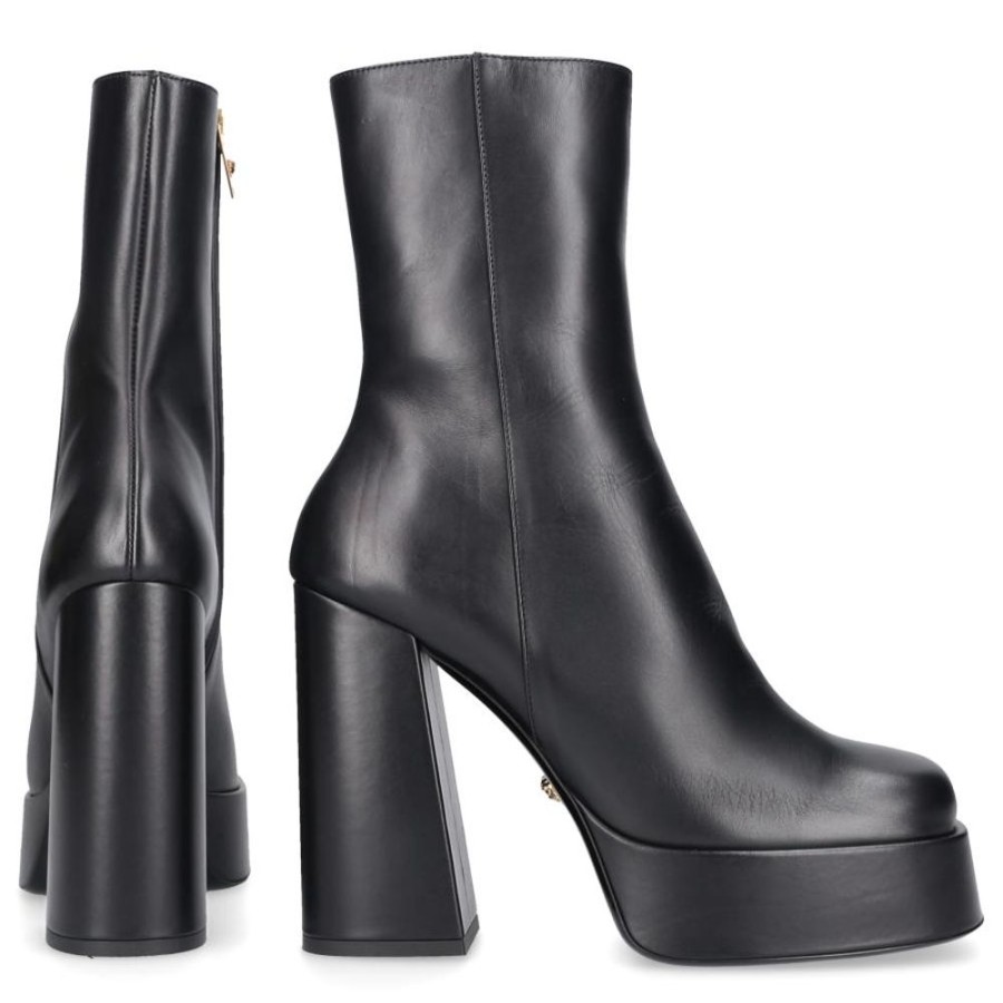 Damen Versace Stiefeletten | Stiefeletten Dvt2P1B00V Kalbsleder