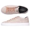 Damen Hide & Jack Sneaker | Sneaker Low Low Top Sneaker Kalbsleder Logo Beige