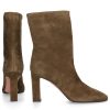 Damen Aquazzura Stiefeletten | Klassische Stiefeletten Manzoni 85 Veloursleder