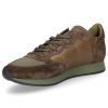 Herren Philippe Model Sneaker | Sneaker Low Tropez Glattleder Veloursleder Logo Olive