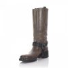 Damen Rossano Bisconti Stiefel | Stiefel Parma Kalbsledermetallverzierung Zierschnalle Braun